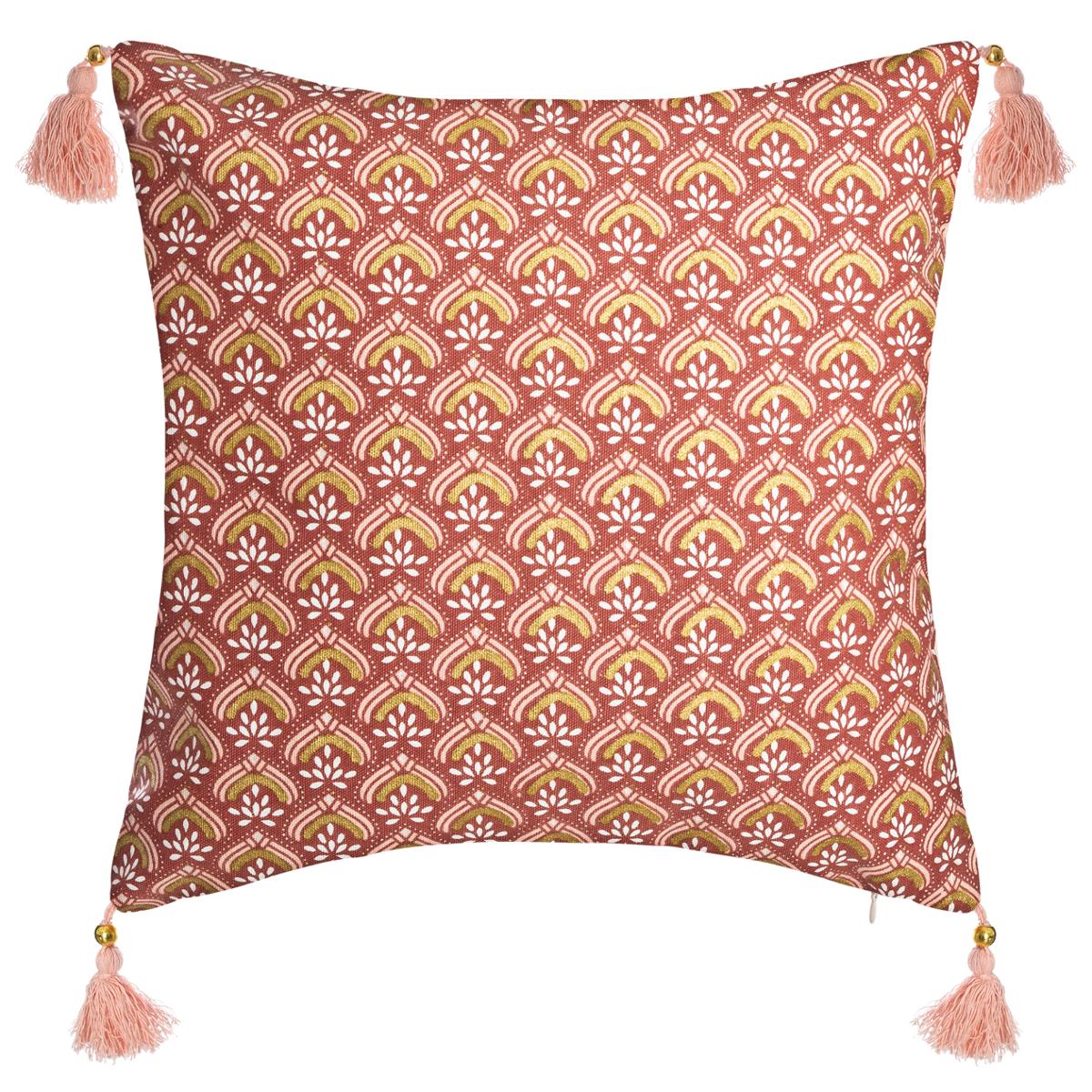 HOUSSE COUSSIN HINDOU OR 40X40CM