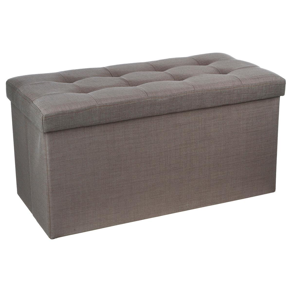POUF PLIABLE DOUBLE GRIS LYSANDRE