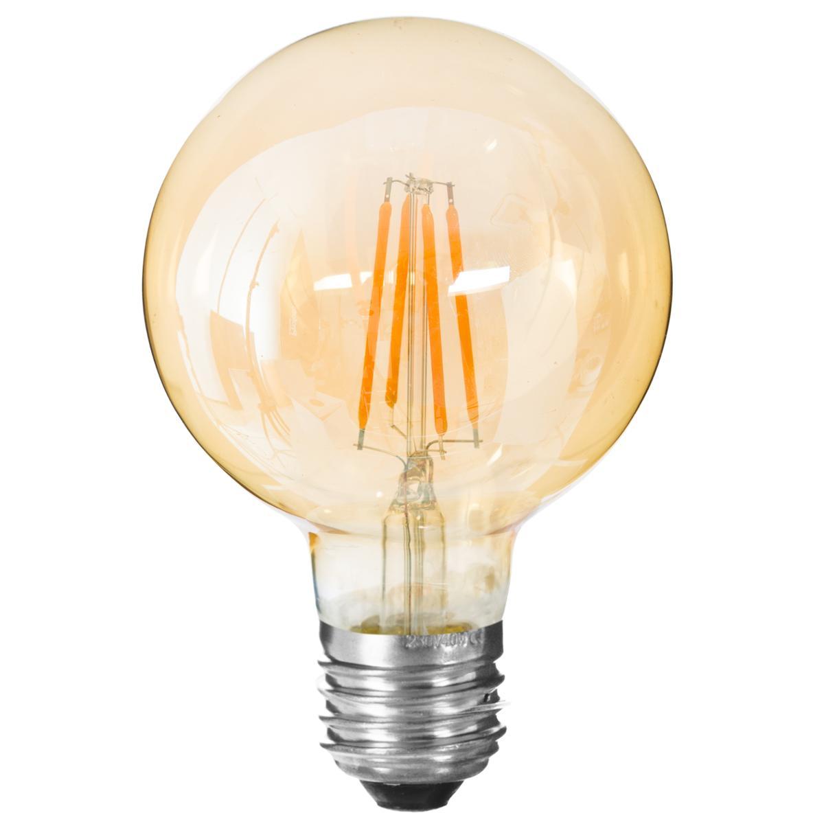 AMPOULE LED GLOBE AMBRE G95 4W