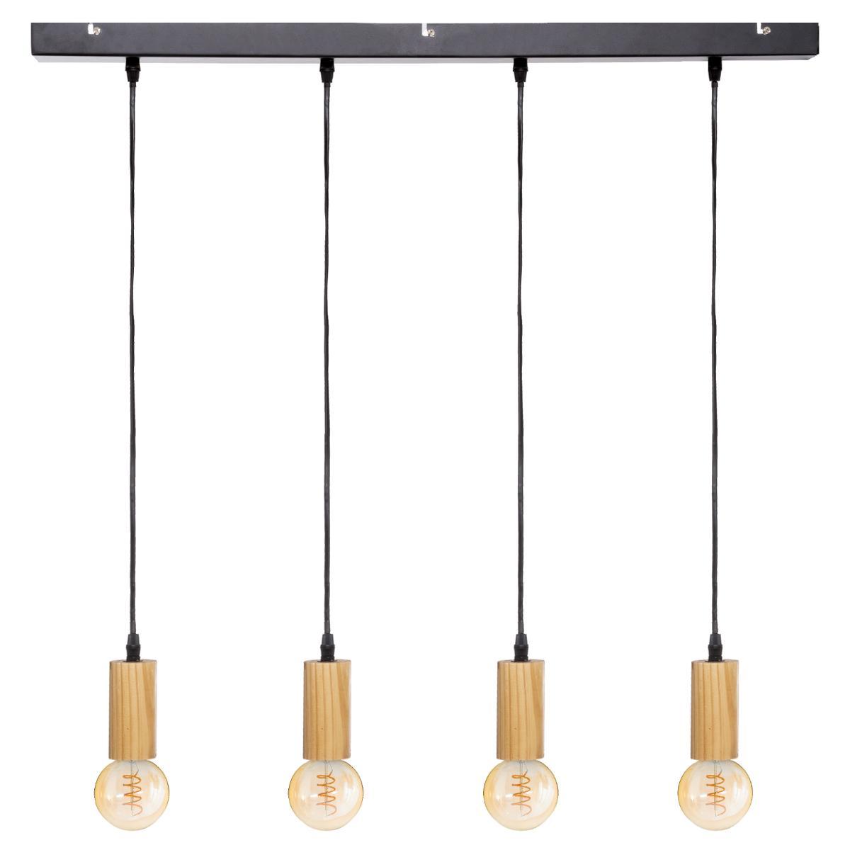 SUSPENSION X4 BOIS AYS NATUREL L.80CM