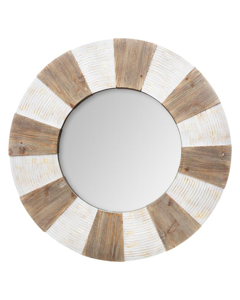 MIROIR BOIS RELIEF D.90CM