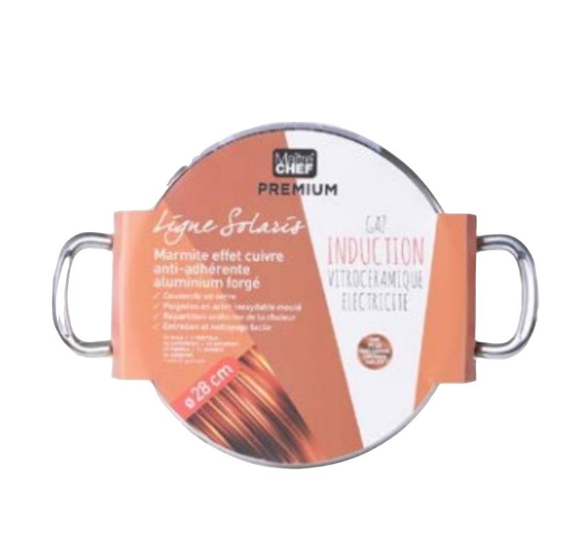 MARMITE ALU FORGE 28CM CUIVRE