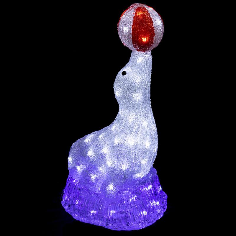 FORME ACRYLIQUE EXTERIEUR OTARIE BALLON 80LEDS H.50CM