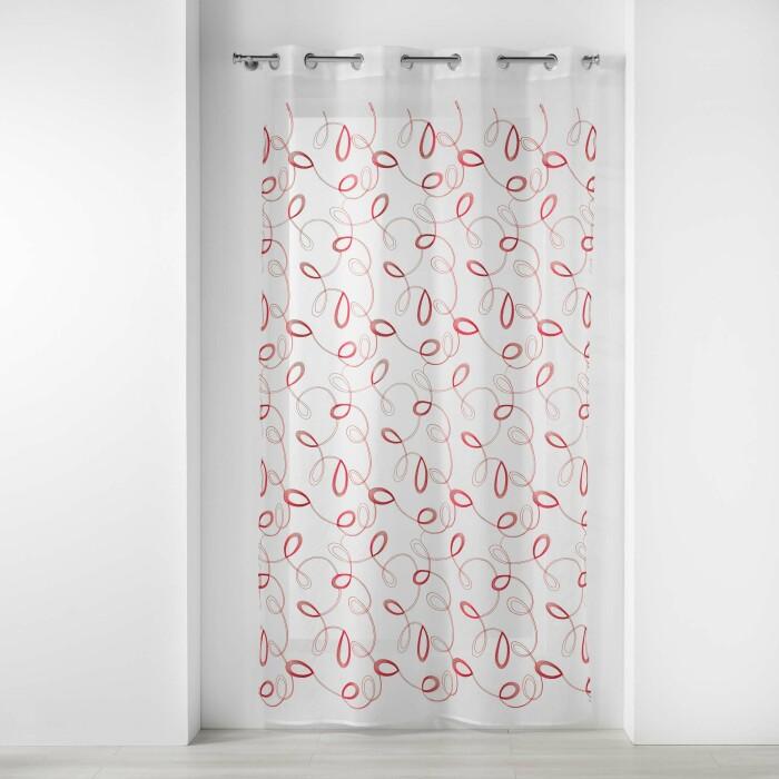 PANNEAU A OEILLETS 140X240CM BRODE HOOPS ROUGE