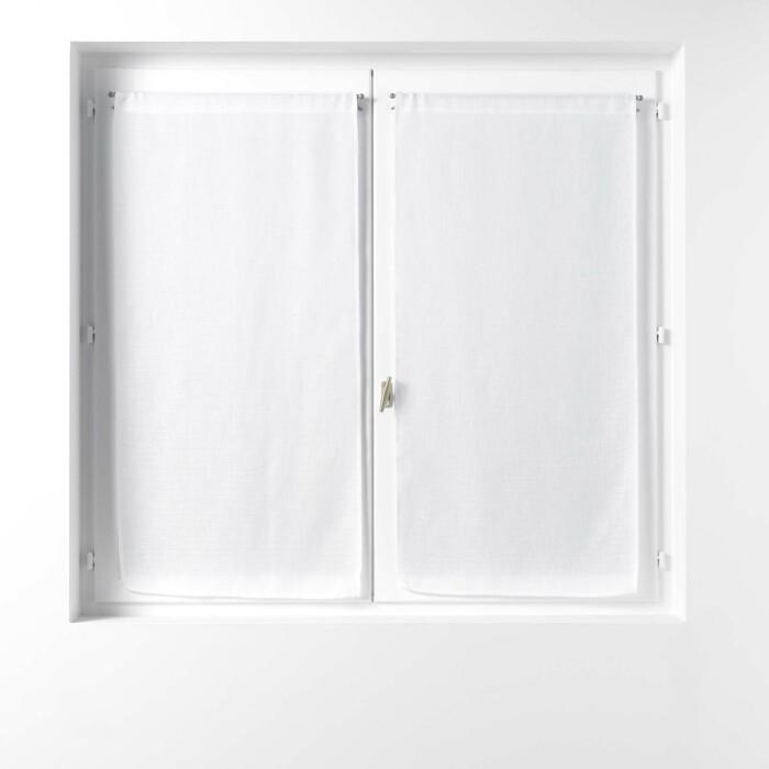 PAIRE DROITE PASSE TRINGLE 2X60X160CM SOANE BLANC