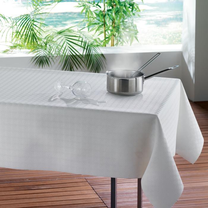 SOUS NAPPE 140X140CM UNI BULGO BLANC