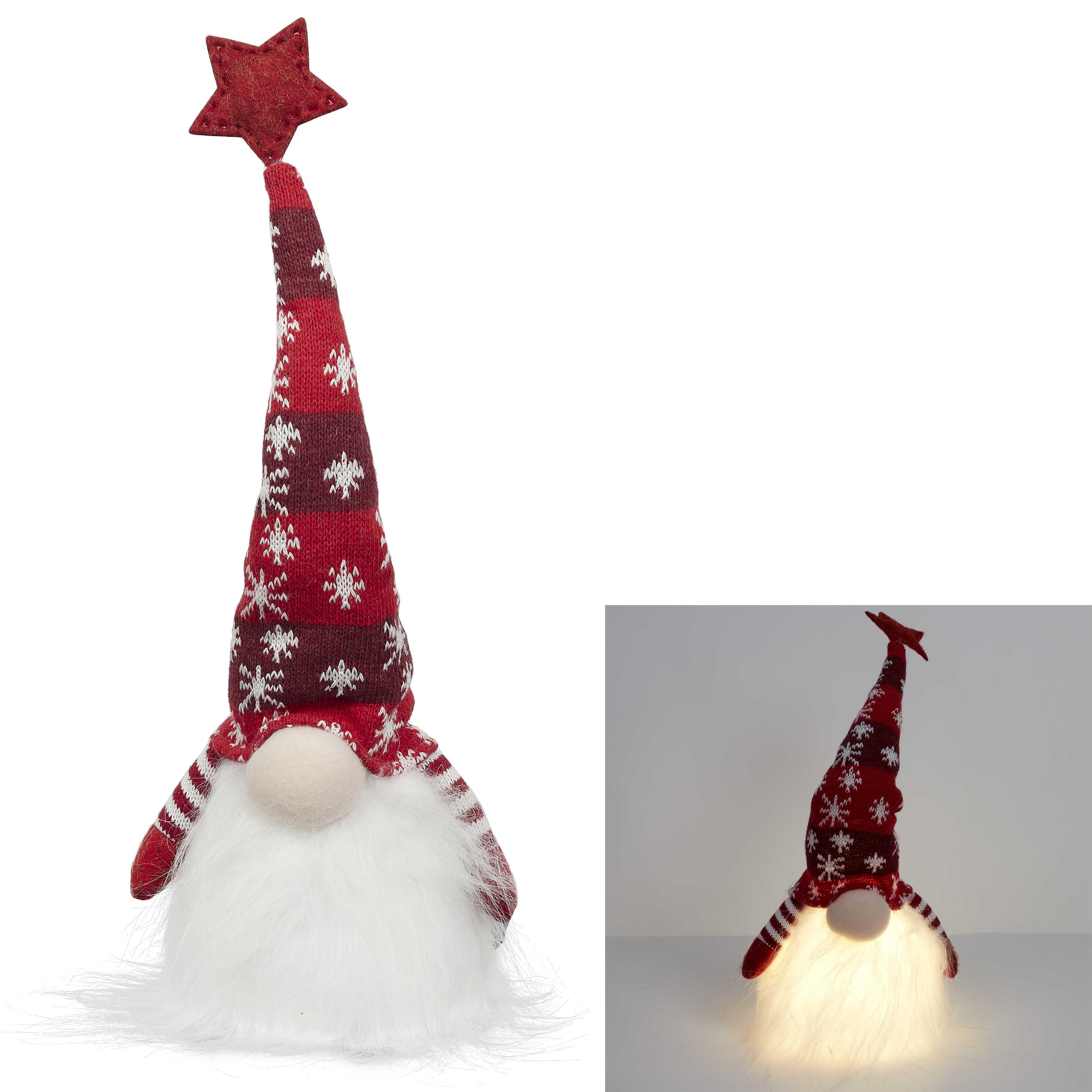 LUTIN ROUGE LED ROUGE H.39CM
