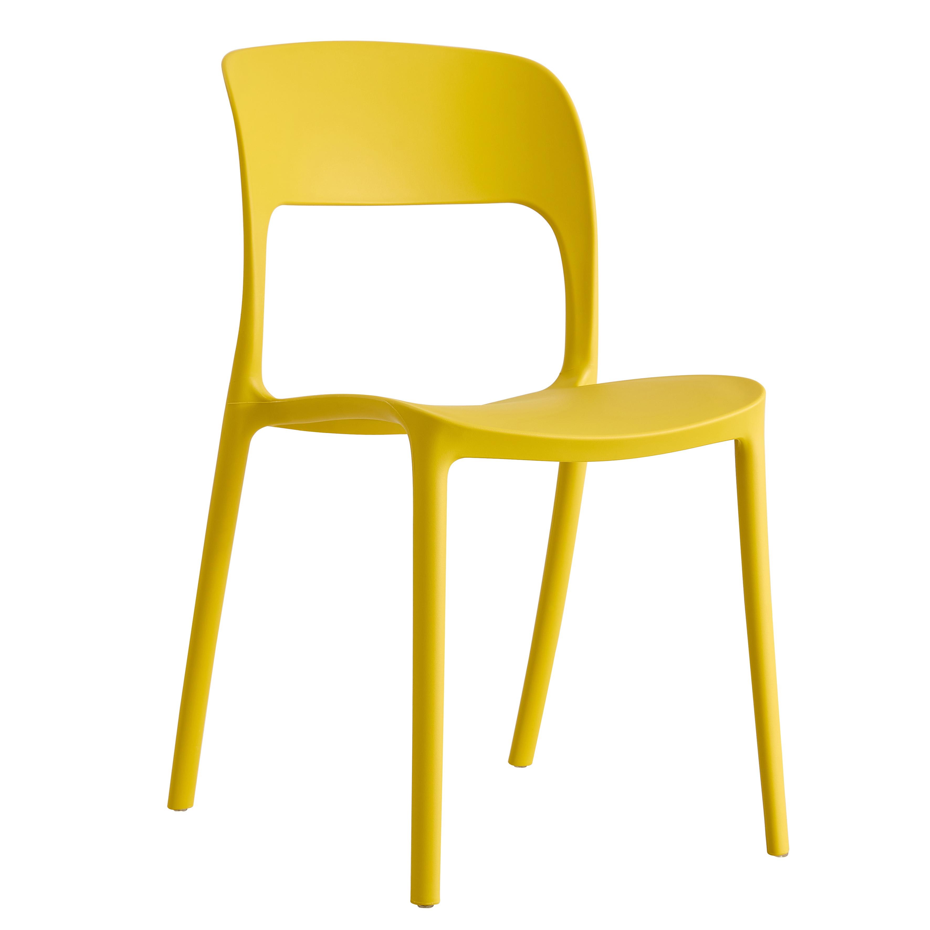 CHAISE SCANDI JAUNE MOUTARDE