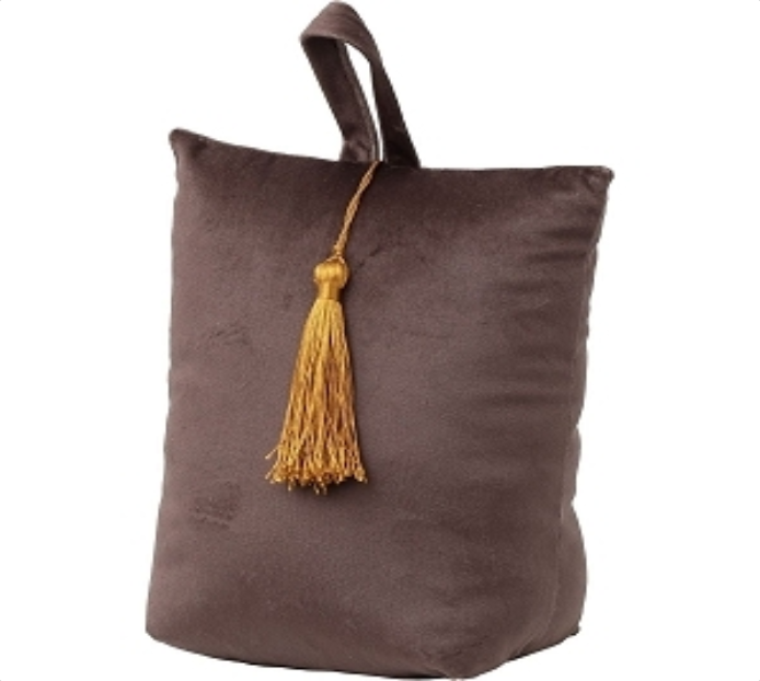 BUTEE DE PORTE VELOURS ANNEES 30 CHOCOLAT