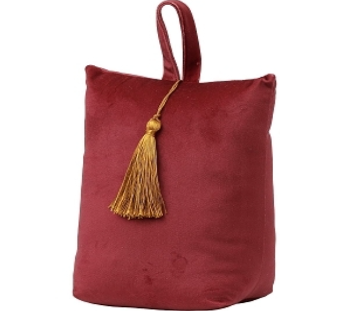BUTEE DE PORTE VELOURS ANNEES 30 ROUGE