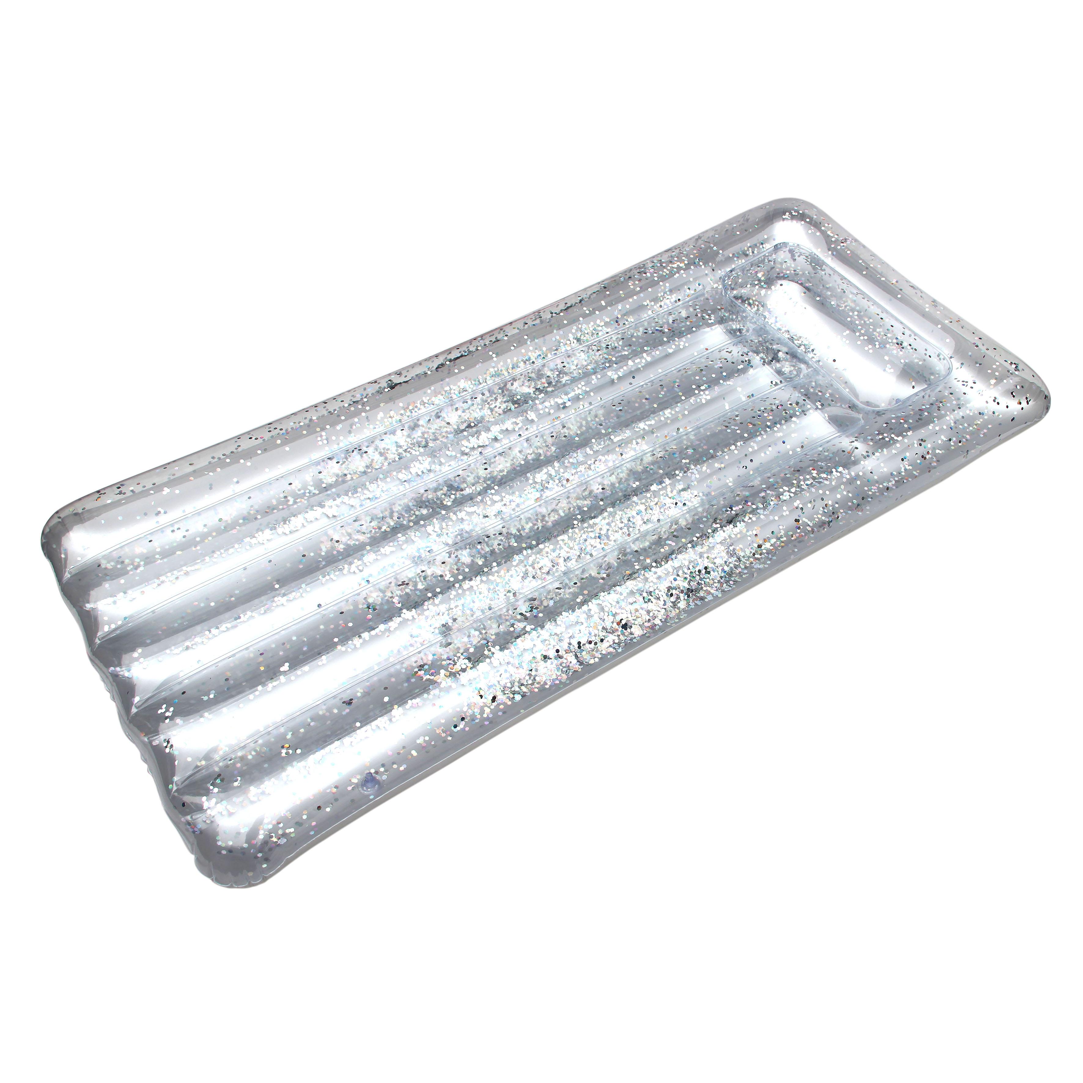 MATELAS GONFLABLE SILVER PAILLETTES 181X82CM