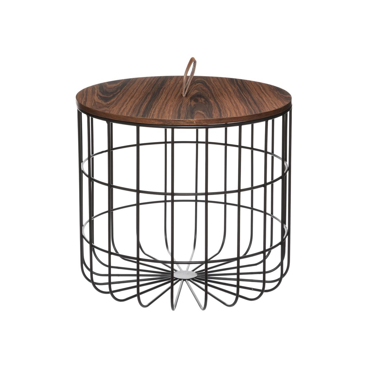 TABLE CAFE BEN NOIR D.48X43.5CM