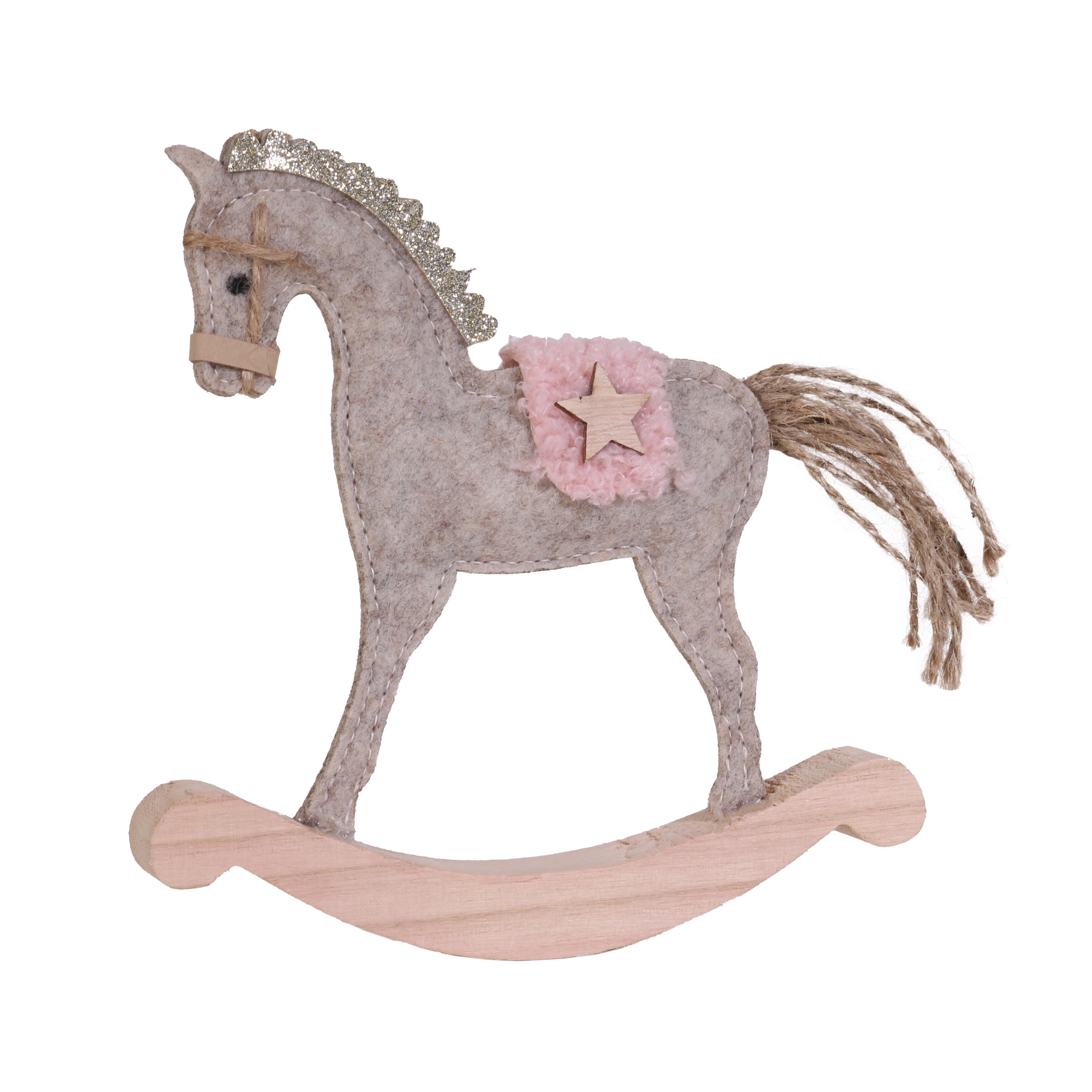 CHEVAL BASCULE DECORATIF 15X16CM