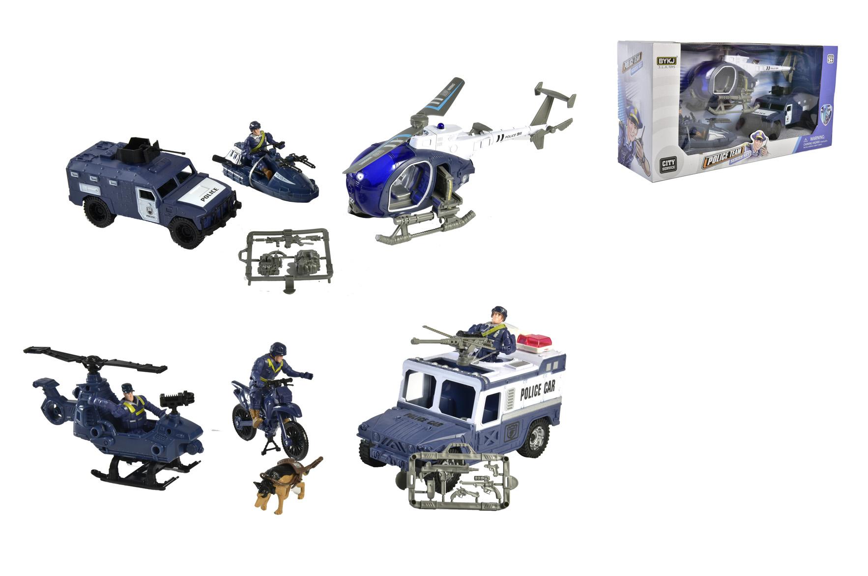 SET HELICOPTERE ET VEHICULE DE POLICE