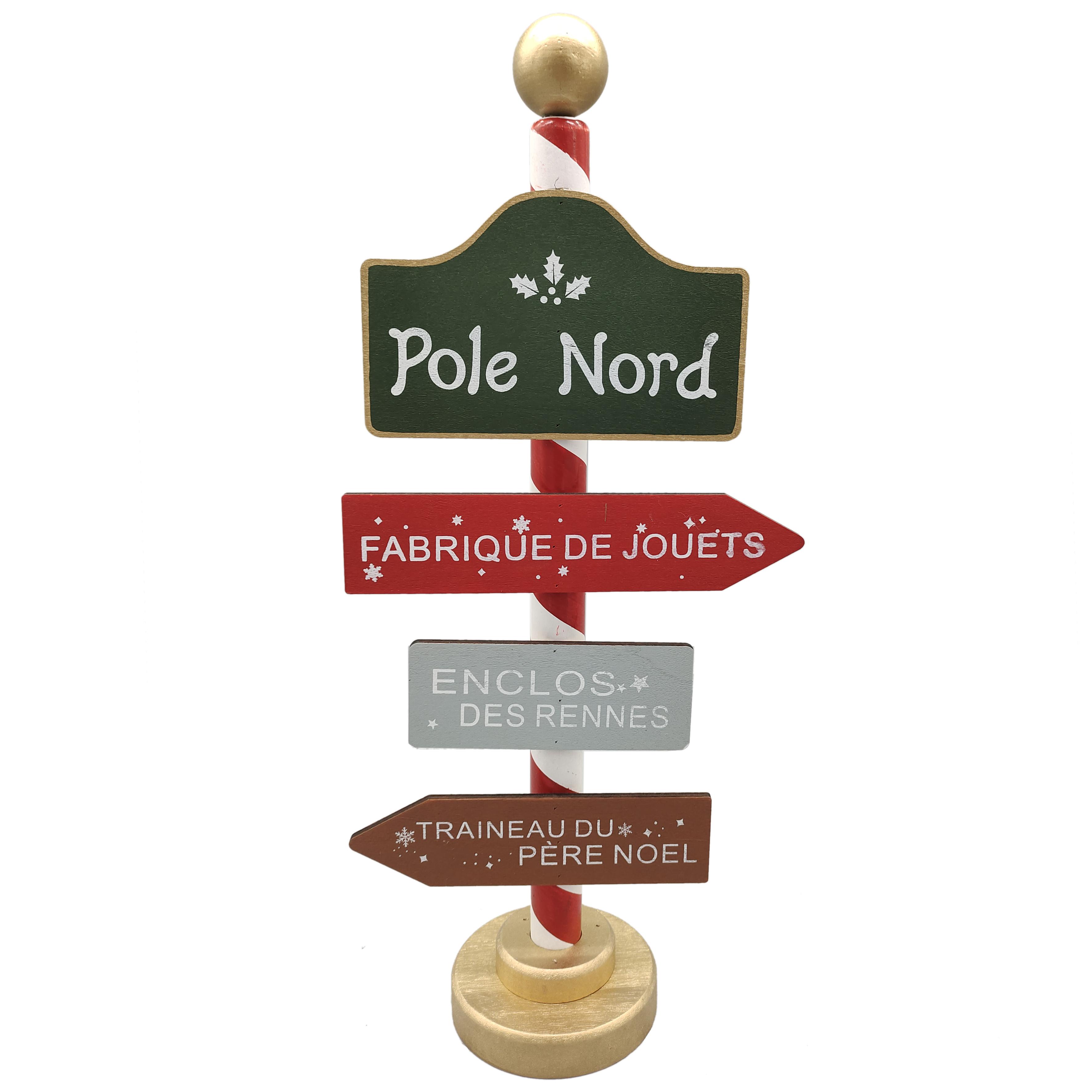 PANNEAU DIRECTIONNEL POLE NORD H.39CM