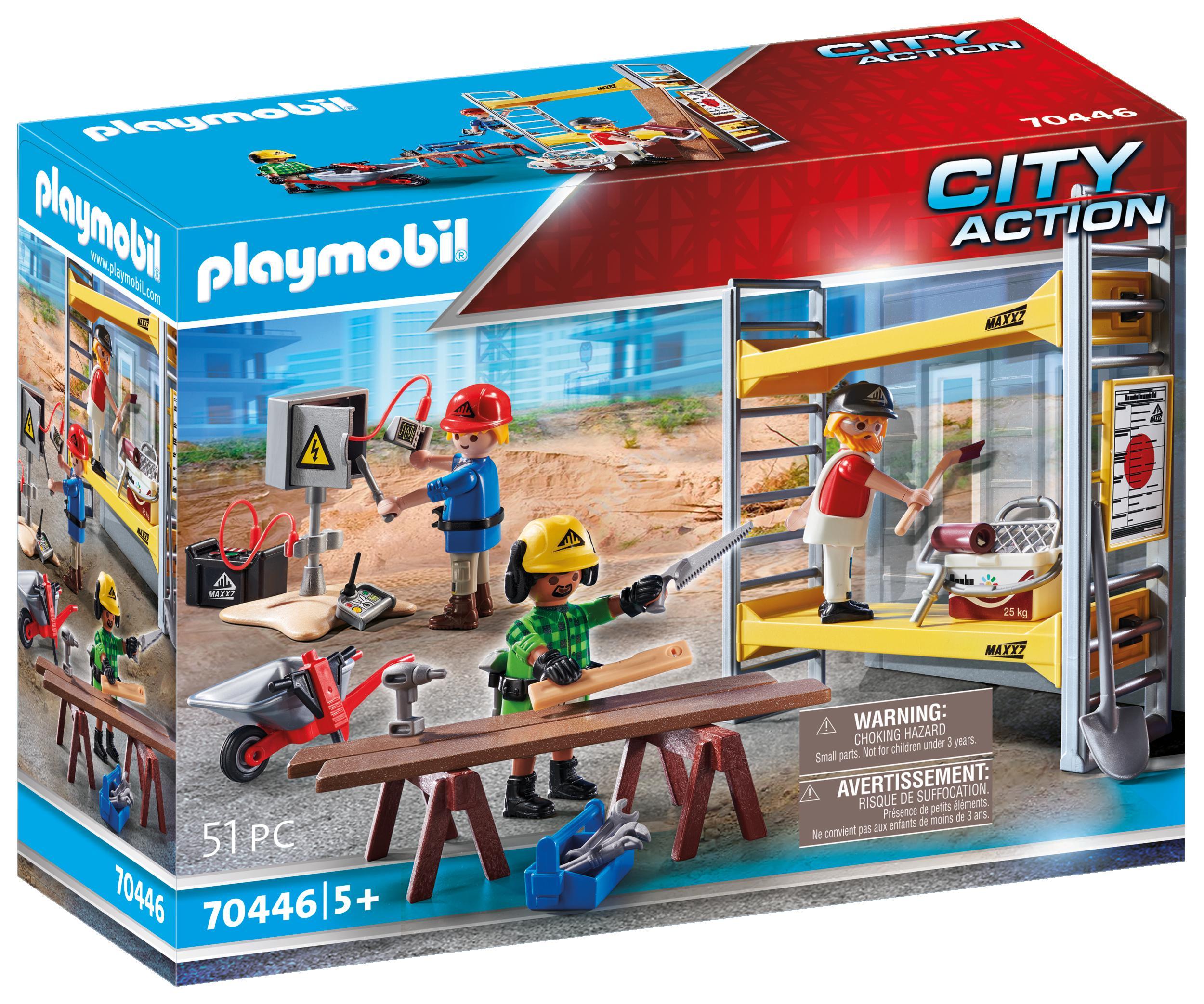 PLAYMOBIL OUVRIERS AVEC ECHAFAUDAGE