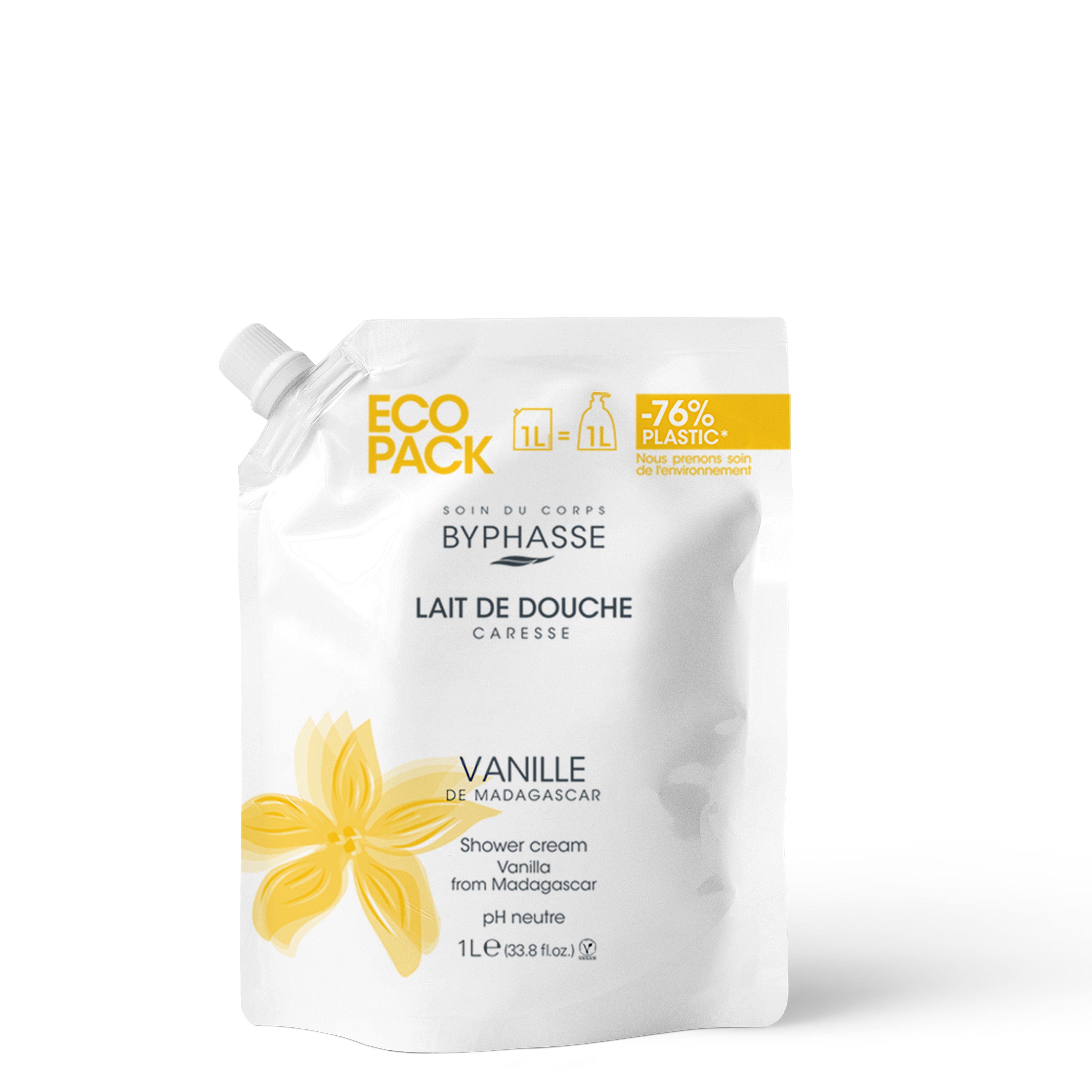 BYPHASSE ECOPACK CARESSE LAIT DE DOUCHE VANILLE 1L