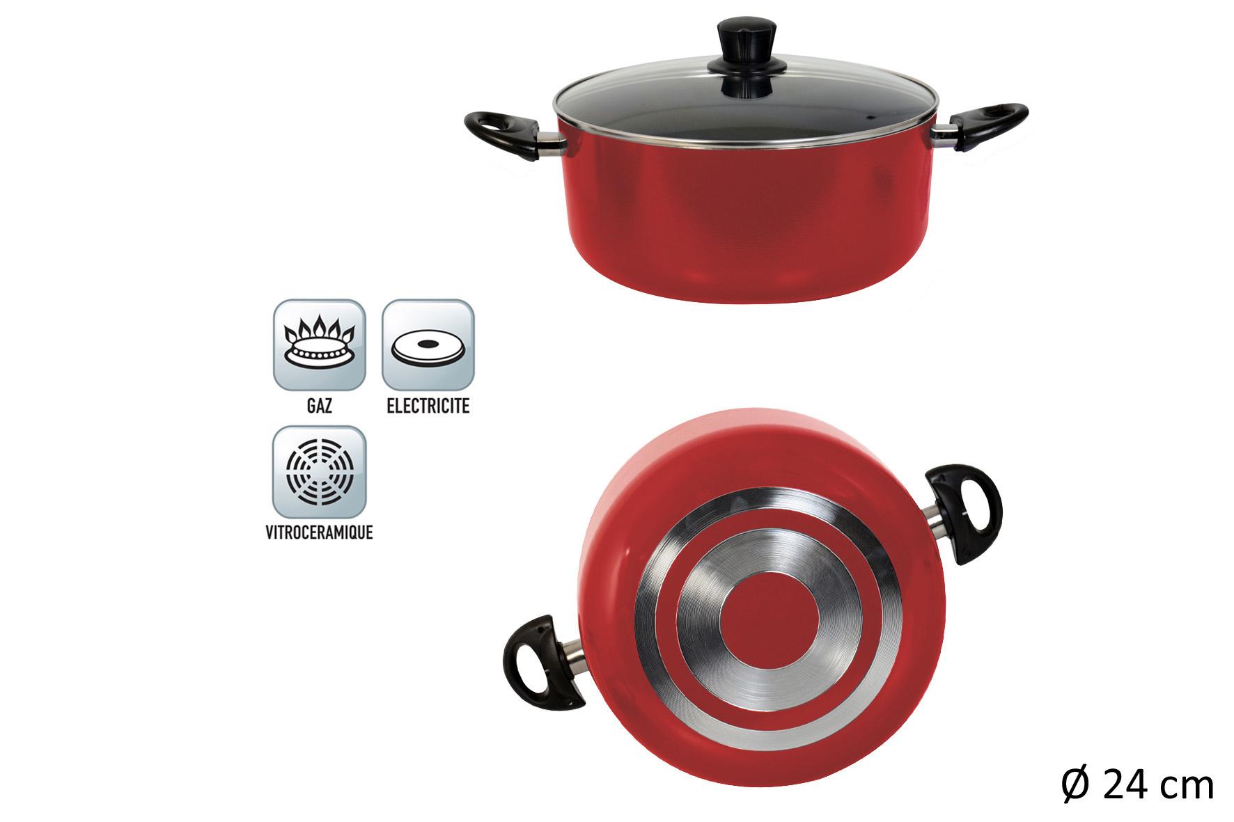 Faitout Tefal Hard Stone 22 Cm Avec Couvercle - Revêtement Anti-adhésif Mineralia+, Tous Feux Sauf Induction