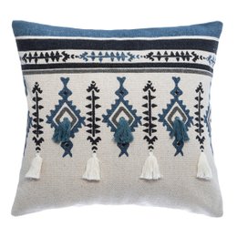 HOUSSE COUSSIN ETNIQUE POMPON 40X40CM
