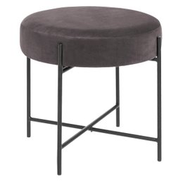 TABOURET APPOINT VELOURS ARTY GRIS