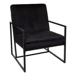 FAUTEUIL VELOURS AGATHA NOIR