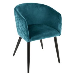 FAUTEUIL DINER VELOURS CANARD MARLO