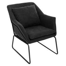 FAUTEUIL PIED NOIR CHET GRIS FONCE