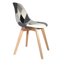 CHAISE SCANDINAVE PATCHWORK GRIS