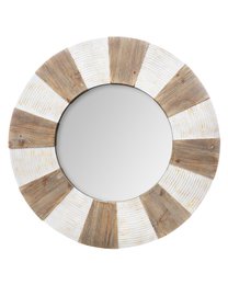 MIROIR BOIS RELIEF D.90CM
