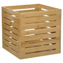 PANIER RANGEMENT BAMBOU PLEIN 31X31CM