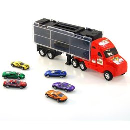 MINI CAMION ET 6 VOITURES METAL