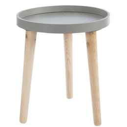 TABLE ET PLATEAU BOIS 3 PIEDS PIN 30X35CM