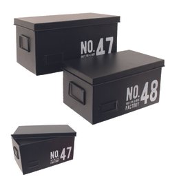 BOITE METAL FACTORY NOIR X2