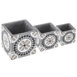 CACHE POT CIMENT CARRE MANOIR D.11X11CM