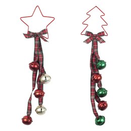 SUSPENSION GRELOTS TARTAN H.40CM