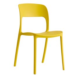 CHAISE SCANDI JAUNE MOUTARDE