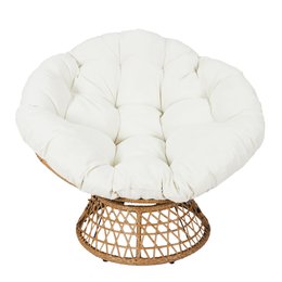 FAUTEUIL CANCUN COUSSIN BLANC