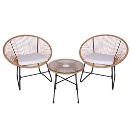 SALON JARDIN SAN MARCO 2 FAUTEUILS ET TABLE