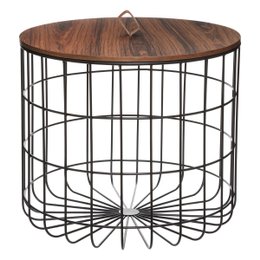 TABLE CAFE BEN NOIR D.60X51.5CM