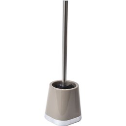 BROSSE WC RONDE BASE CARREE CHROMEE TAUPE