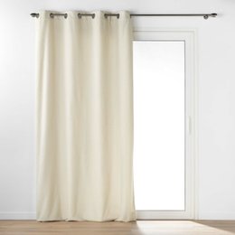 RIDEAU OEILLETS 140X240CM BOUCLETTE UNI WOOLY NATUREL