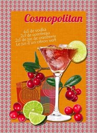 TORCHON IMPRIME COCKTAIL 1 MULTICO 50X70CM