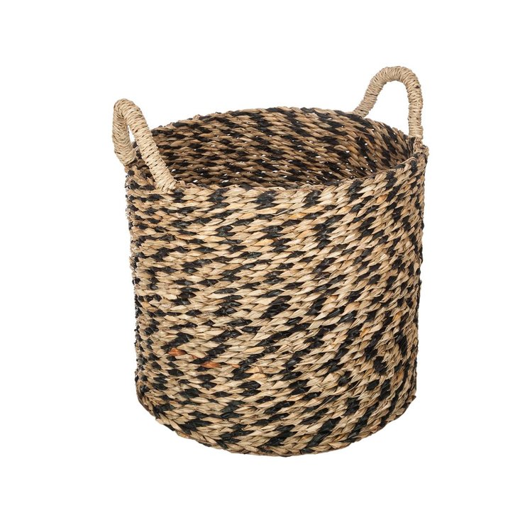 PANIER SEAGRASS ETHNIQUE ROND D.30X26CM