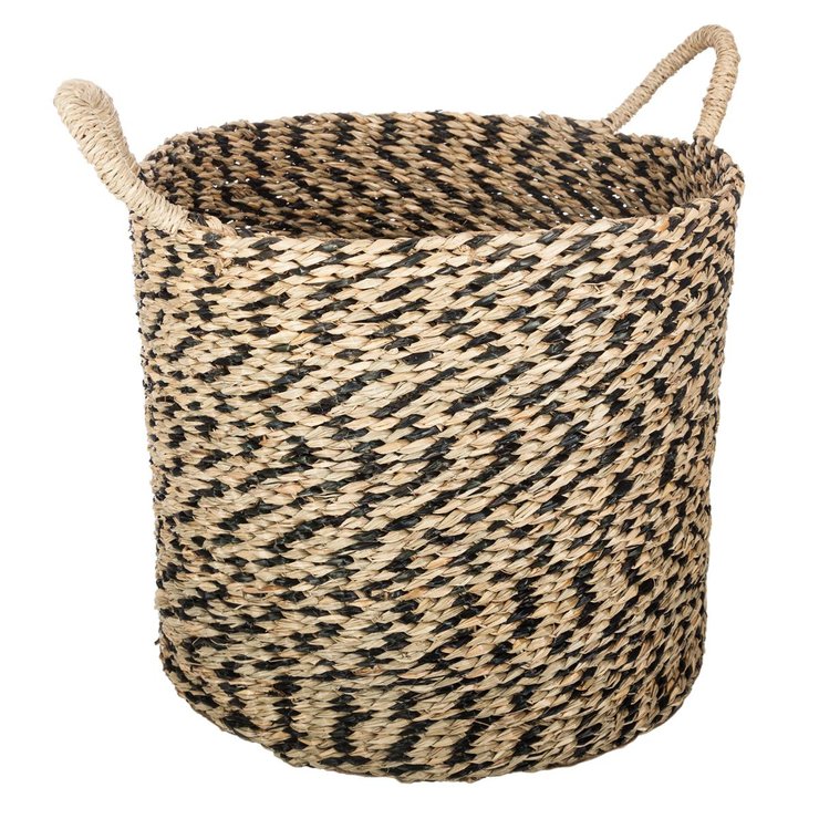 PANIER SEAGRASS ETHNIQUE ROND D.42X34CM