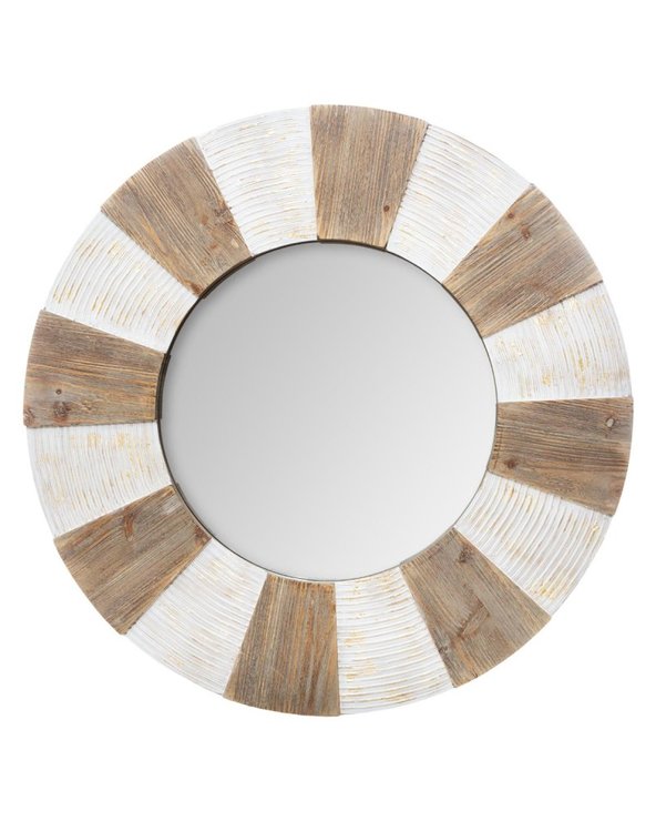 MIROIR BOIS RELIEF D.90CM