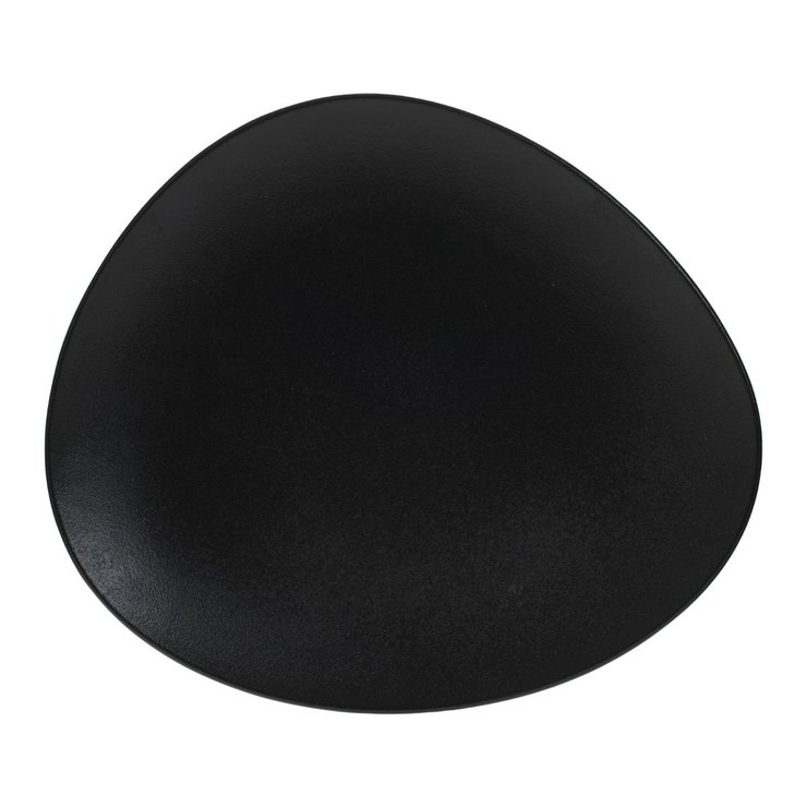 ASSIETTE PLATE GALET NOIR 28CM