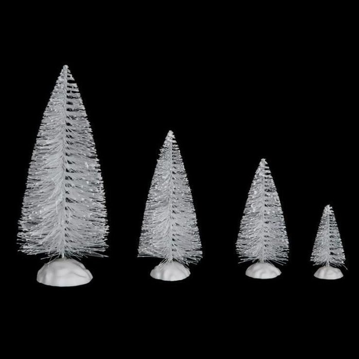 ACCESSOIRE VILLAGE DE NOEL 10 SAPINS BLANC