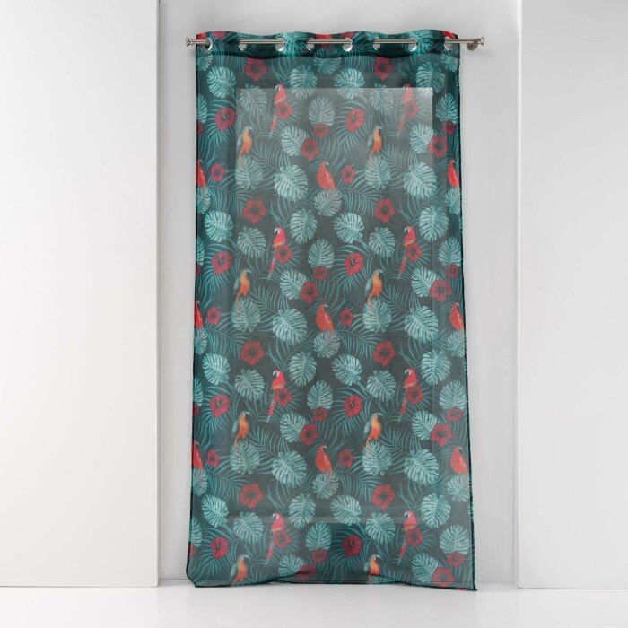 PANNEAU A OEILLETS 140X240CM IMPRIME CARACAS BLEU