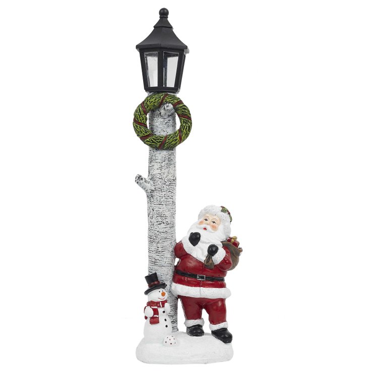 LAMPADAIRE LUMINEUX PERE NOEL H.40CM