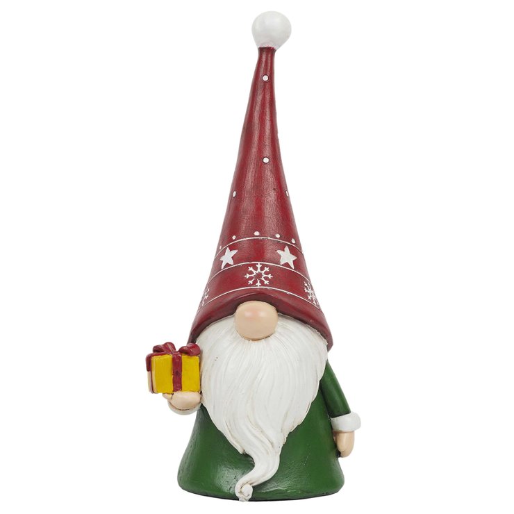 LUTIN NOEL CADEAU ET GRELOT H.31CM